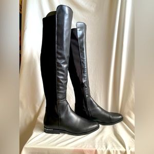 Nine West, over the knee, flat boot in black, size 9.5,ALLAIR8,